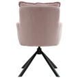 ARMLEHNSTUHL  in Eisen Cord  - Schwarz/Altrosa, Design, Textil/Metall (61/90/67cm) - Carryhome