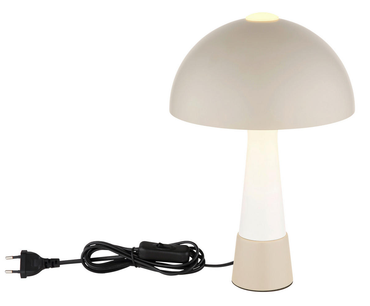 TISCHLEUCHTE Merlin 25/36,5 cm   - Sandfarben/Schwarz, Design, Kunststoff/Metall (25/36,5cm) - Globo