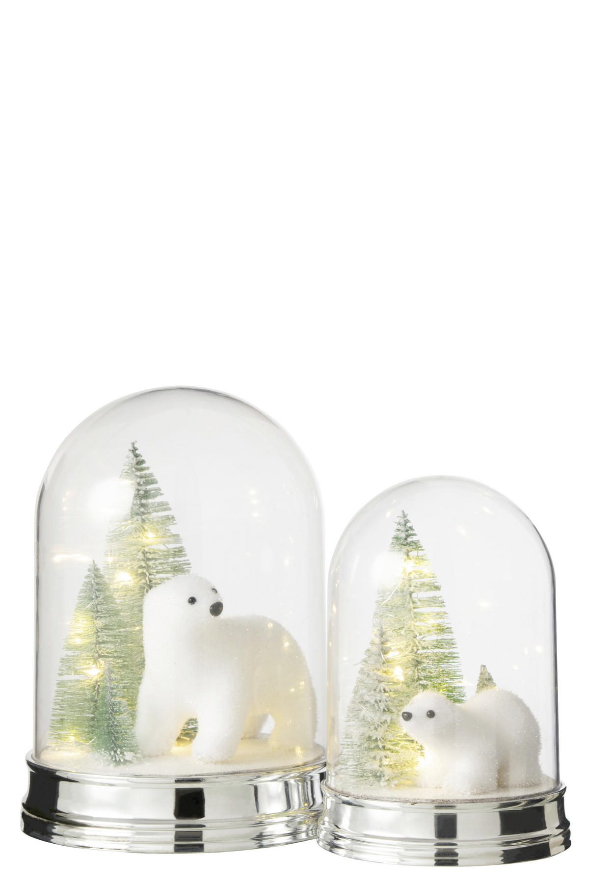 DEKOGLOCKE  - Silberfarben/Weiß, Basics, Kunststoff (21/21/31cm) - X-Mas