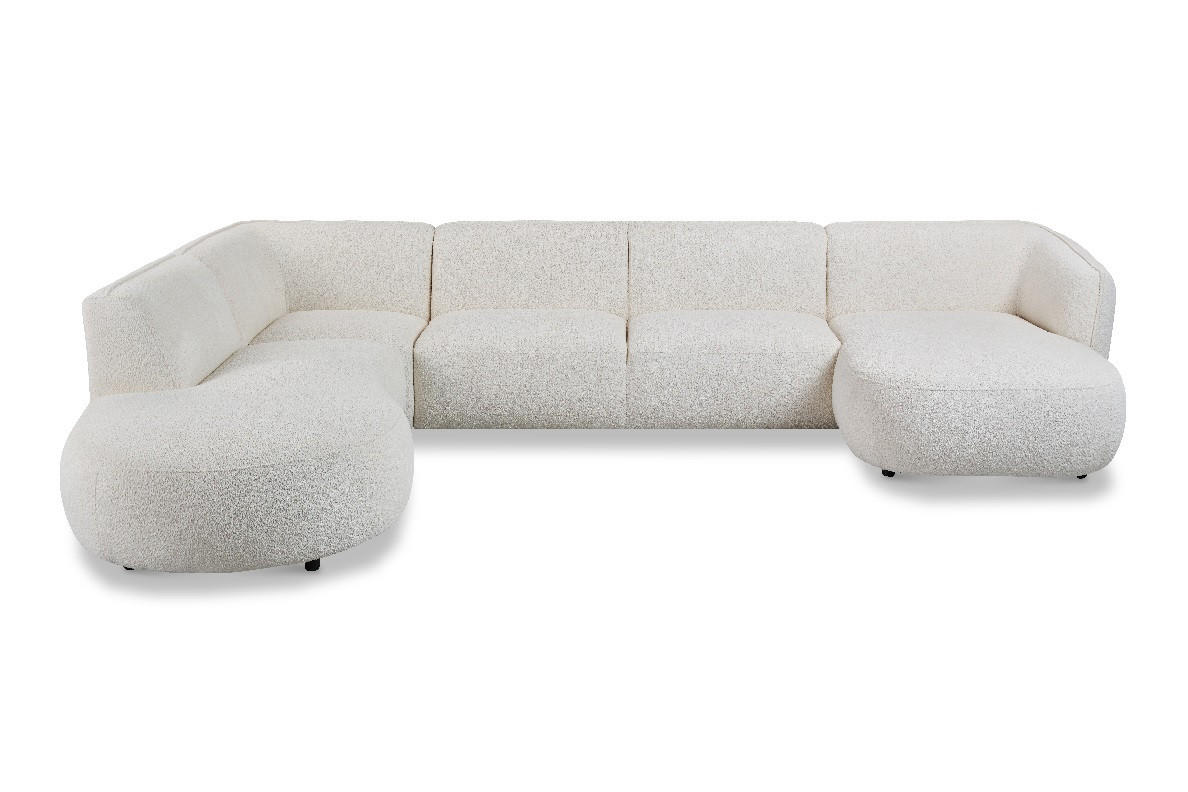SOFFA i vit  - vit/svart, Design, textil/plast (354/73/250cm) - Pure Home Comfort