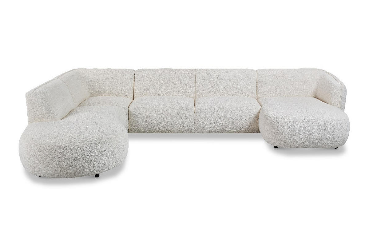 SOFFA i vit  - vit/svart, Design, textil/plast (354/73/250cm) - Pure Home Comfort