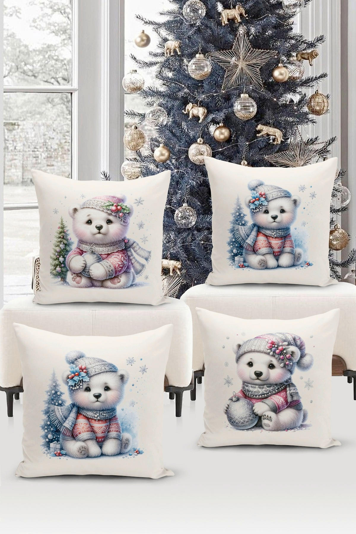 KISSENBEZUG-SET 43/43 cm  - Multicolor, Basics, Textil (43/43cm) - X-Mas