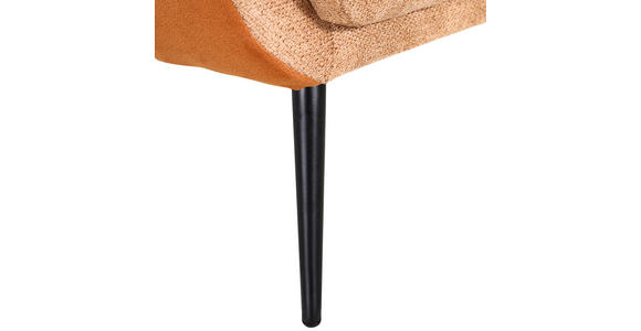 OHRENSESSEL Flachgewebe, Mikrofaser Cognac  - Cognac/Schwarz, KONVENTIONELL, Textil/Metall (75/111/83cm) - Carryhome