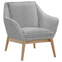 SESSEL in Chenille Grau  - Naturfarben/Grau, KONVENTIONELL, Holz/Textil (77/90/85cm) - SetOne by Musterring