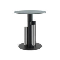 BEISTELLTISCH in Glas, Metall 46/46/52 cm  - Silberfarben, MODERN, Glas/Metall (46/46/52cm) - Kayoom