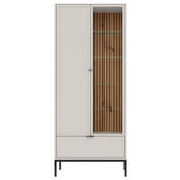 VITRINE  in Schwarz, Kaschmir  - Kaschmir/Schwarz, Design, Glas/Holzwerkstoff (76/115,5/40cm) - MID.YOU