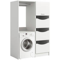 HAUSWIRTSCHAFTSRAUM 116/195/68 cm Weiss  - Weiss, Basics, Holzwerkstoff (116/195/68cm) - MID.YOU