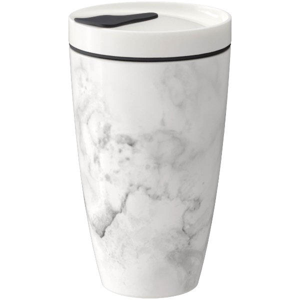 COFFEE-TO-GO-BECHER TO GO, TO STAY 0,35 L  - Weiß/Grau, Basics, Keramik/Kunststoff (350ml) - like.Villeroy & Boch