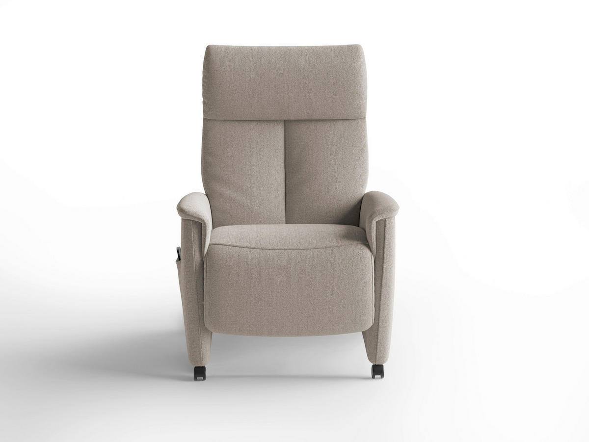 RELAXAČNÍ KŘESLO, textil, šedohnědá - černá/šedohnědá, Basics, textil/plast (76/110/84cm) - Sit & More