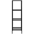 REGAL Schwarz  - Schwarz, Basics, Glas/Metall (37/118/33cm) - Carryhome