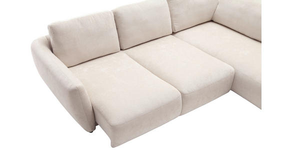 ECKSOFA  in Chenille Naturfarben  307/224 cm  - Schwarz/Naturfarben, KONVENTIONELL, Kunststoff/Textil (307/224cm) - Hom`in
