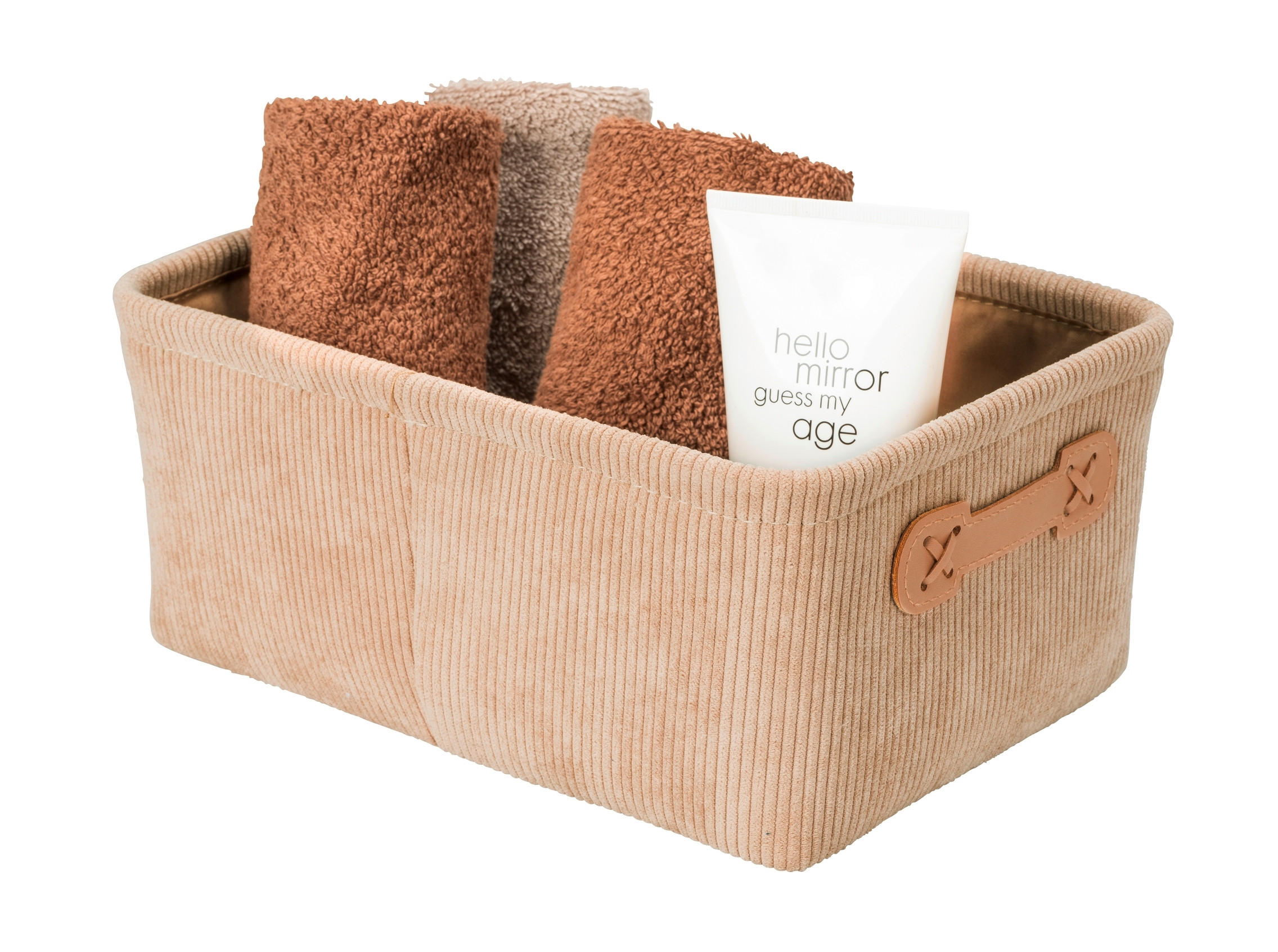 AUFBEWAHRUNGSKÖRBCHEN     - Beige, Basics, Textil (27,6/12/20cm) - Wenko