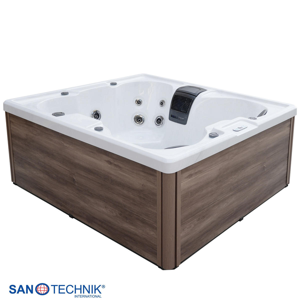 WHIRLPOOL Caorle  - Grauweiß, KONVENTIONELL, Kunststoff (210/180/82cm) - Sanotechnik