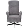 RELAXSESSEL in Metall, Textil Grau, Schwarz  - Schwarz/Grau, Trend, Textil/Metall (73/111-77/82-160cm) - Xora