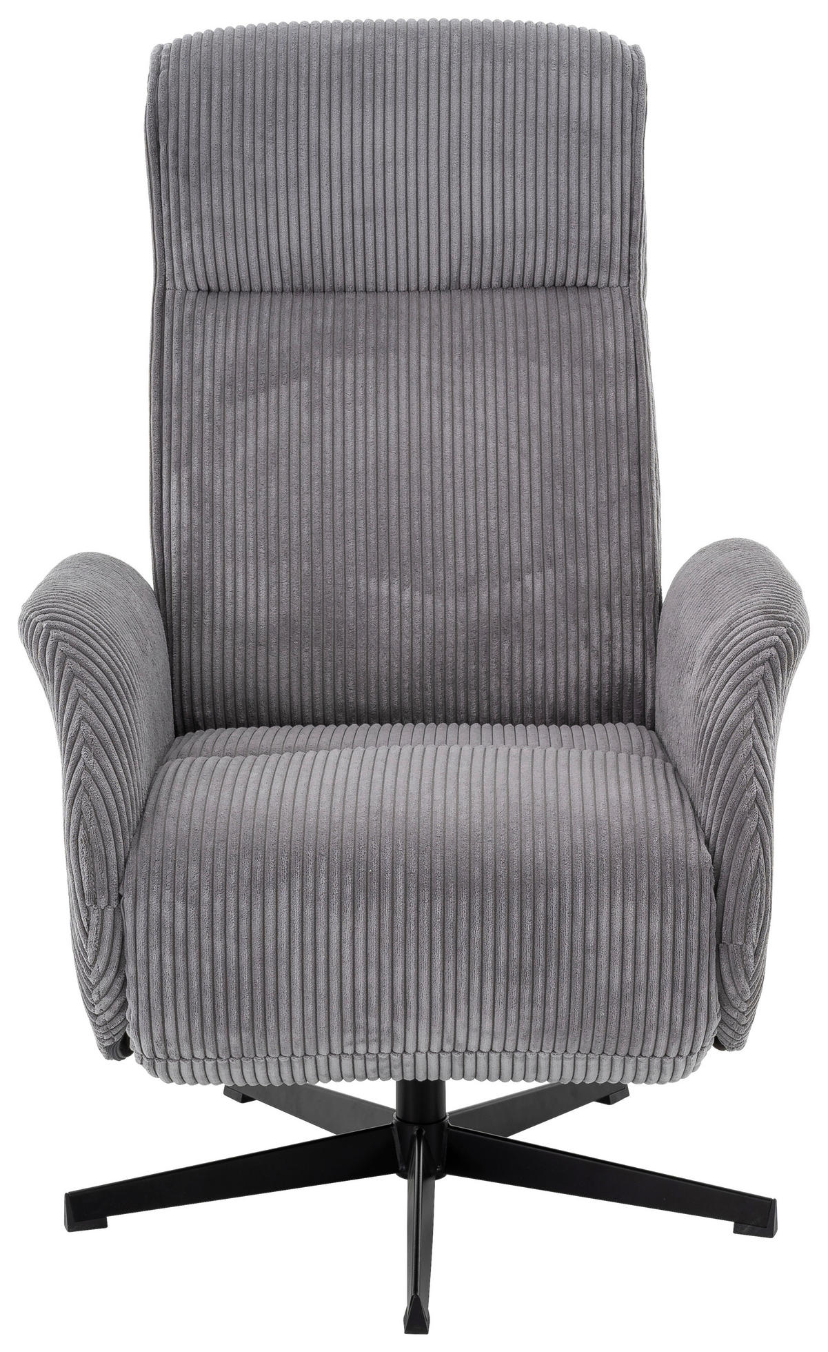 RELAXSESSEL in Metall, Textil Grau, Schwarz  - Schwarz/Grau, Trend, Textil/Metall (73/111-77/82-160cm) - Xora