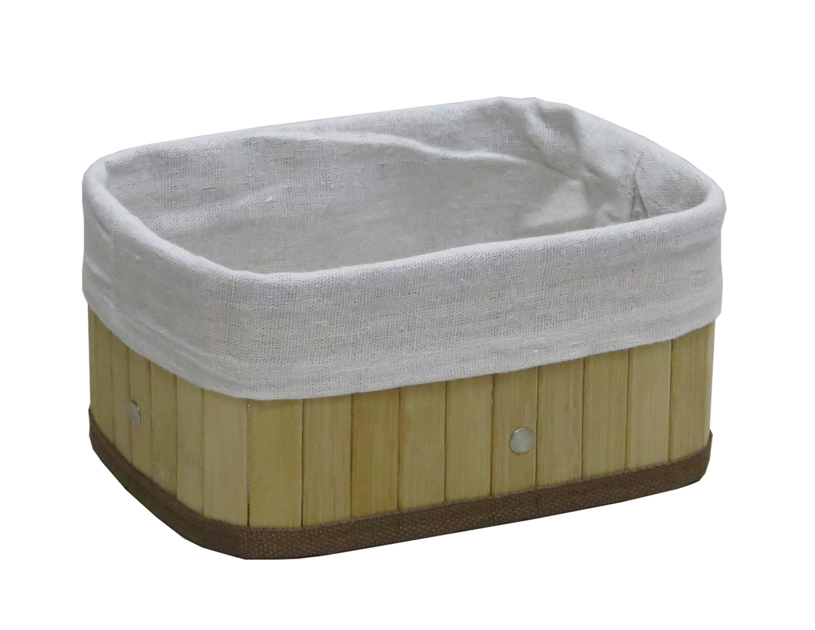 REGALKORB 20/15/10 cm  - Beige/Hellgelb, Basics, Holz/Textil (20/15/10cm) - Landscape
