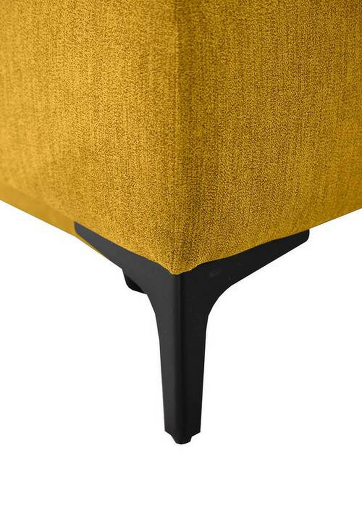 SCHLAFSOFA in Flachgewebe Gelb  - Gelb/Schwarz, Design, Textil/Metall (203/75/100cm) - MID.YOU