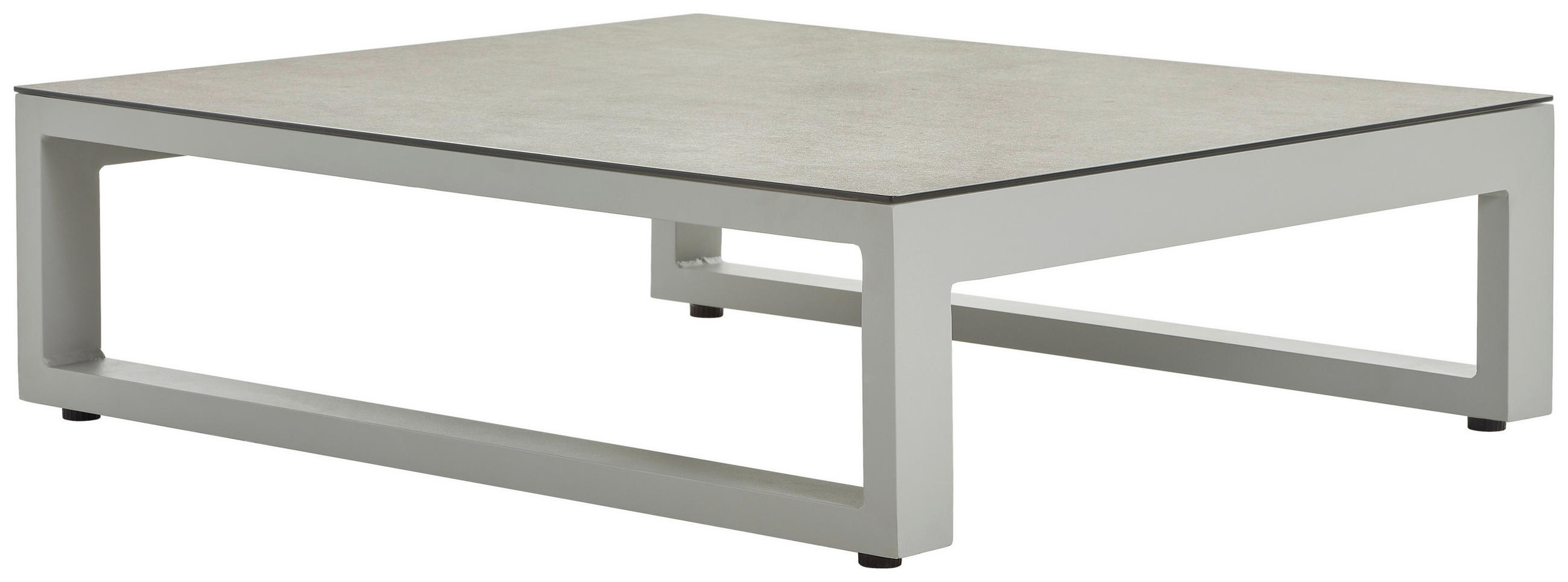 LOUNGETISCH 90/78/26 cm Metall  - Hellgrau, Design, Glas/Metall (90/78/26cm) - Amatio