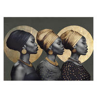 GLASBILD Frauen 70/100 cm  - Multicolor, Basics, Glas/Papier (70/100cm)