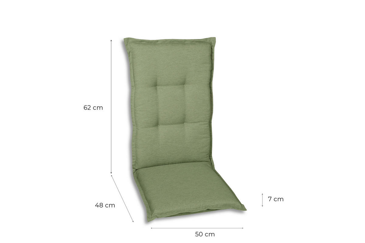 SESSELAUFLAGE Uni  - Hellgrün, Basics, Textil (50/7/110cm)