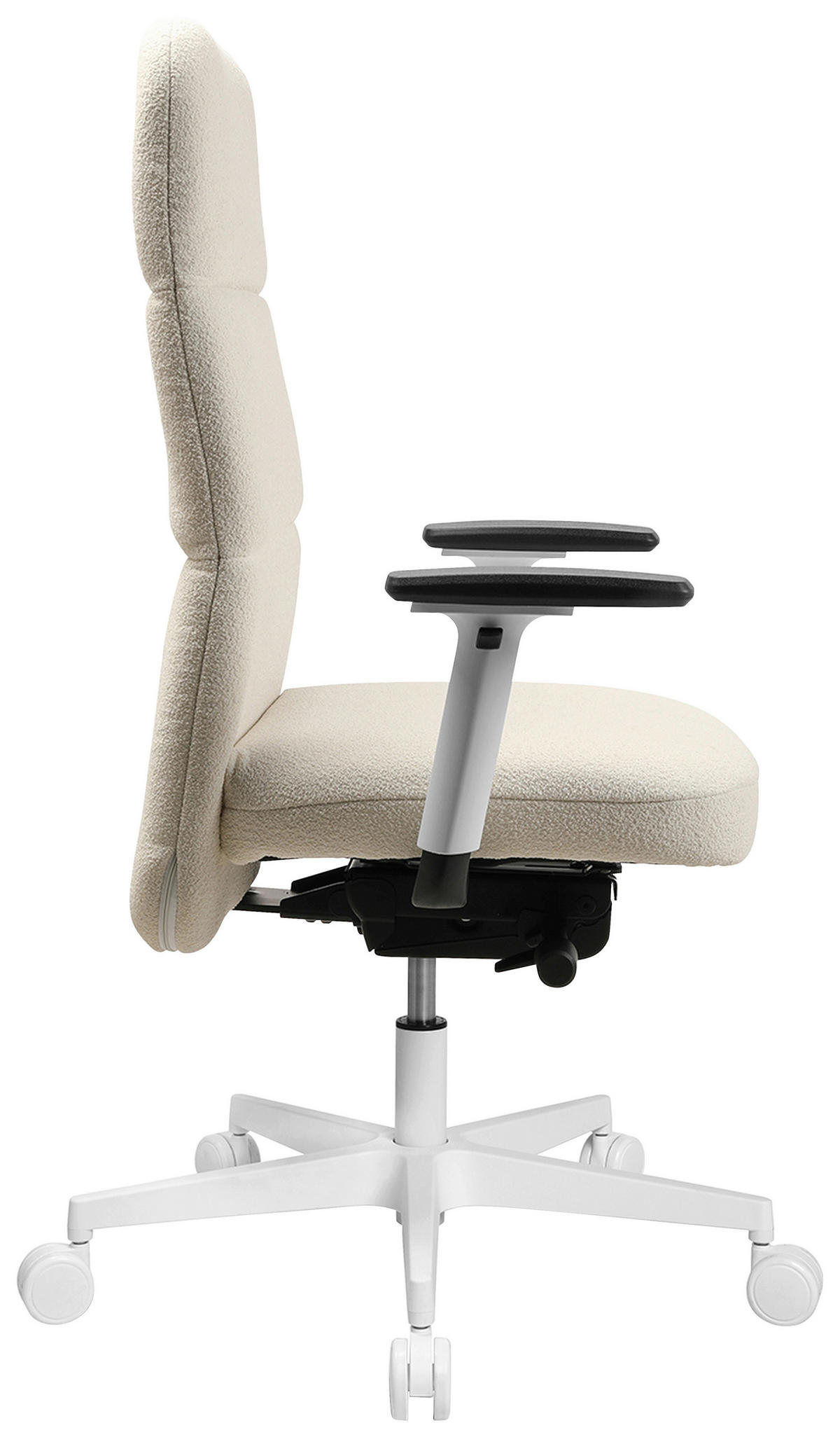 DREHSTUHL Velours Weiß, Beige  - Beige/Schwarz, MODERN, Kunststoff/Textil (71/111-120/58-62cm) - Topstar