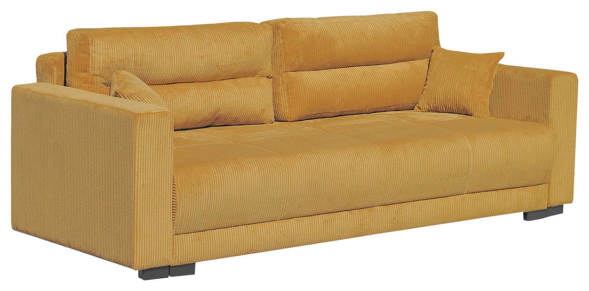 KANAPÉ sárga  - sárga, Basics (240/75/108cm) - Carryhome