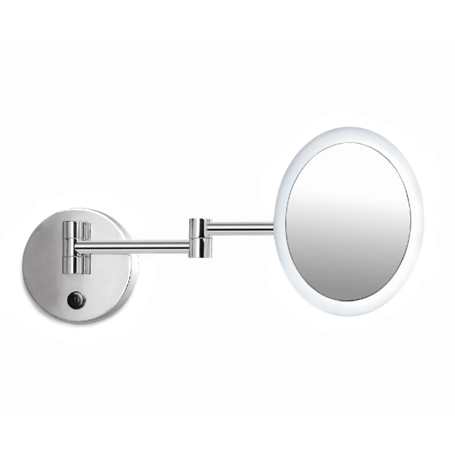 BADEZIMMER-WANDLEUCHTE 6155 RIM 21/21/21 cm   - Chromfarben, Basics, Glas/Metall (21/21/21cm)