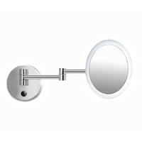 BADEZIMMER-WANDLEUCHTE 6155 RIM 21/21/21 cm   - Chromfarben, Basics, Glas/Metall (21/21/21cm)