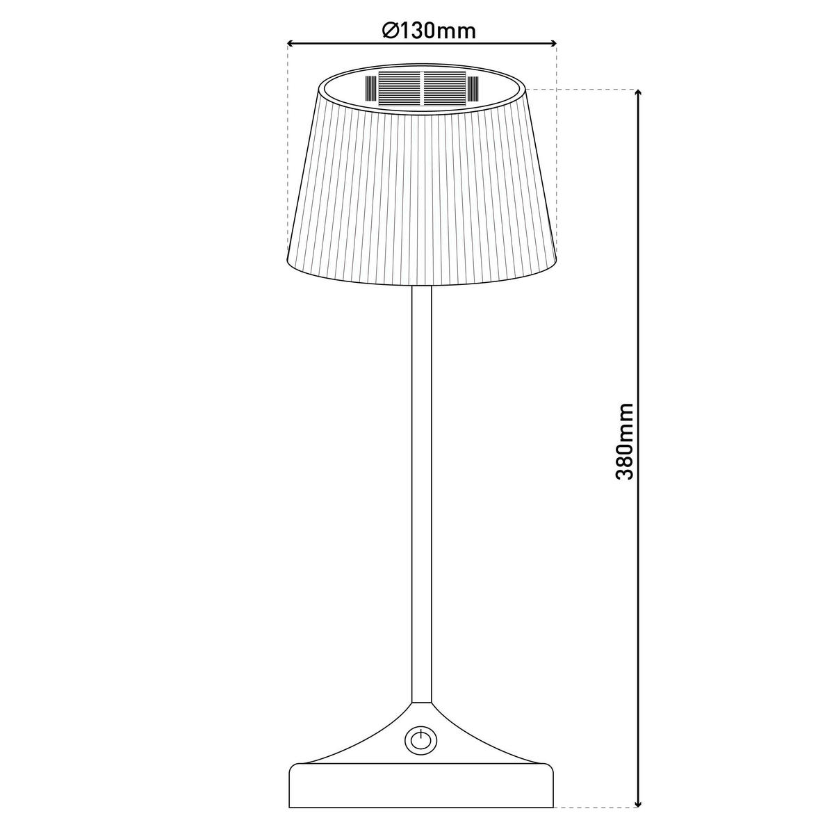 SOLARLEUCHTE EMMI 13/38 cm   - Gelb/Weiß, Trend, Kunststoff/Metall (13/38cm) - Näve
