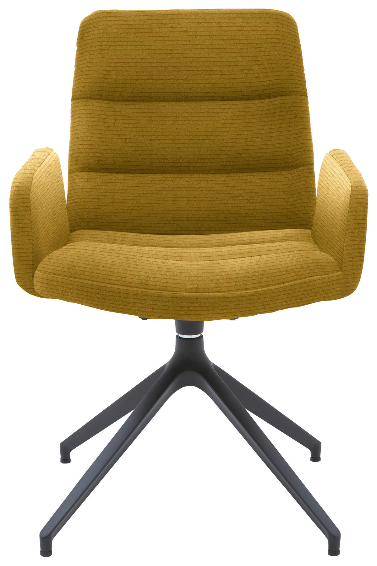 ARMLEHNSTUHL  in Cord  - Gelb/Schwarz, Design, Textil/Metall (61/88/66cm) - Dieter Knoll