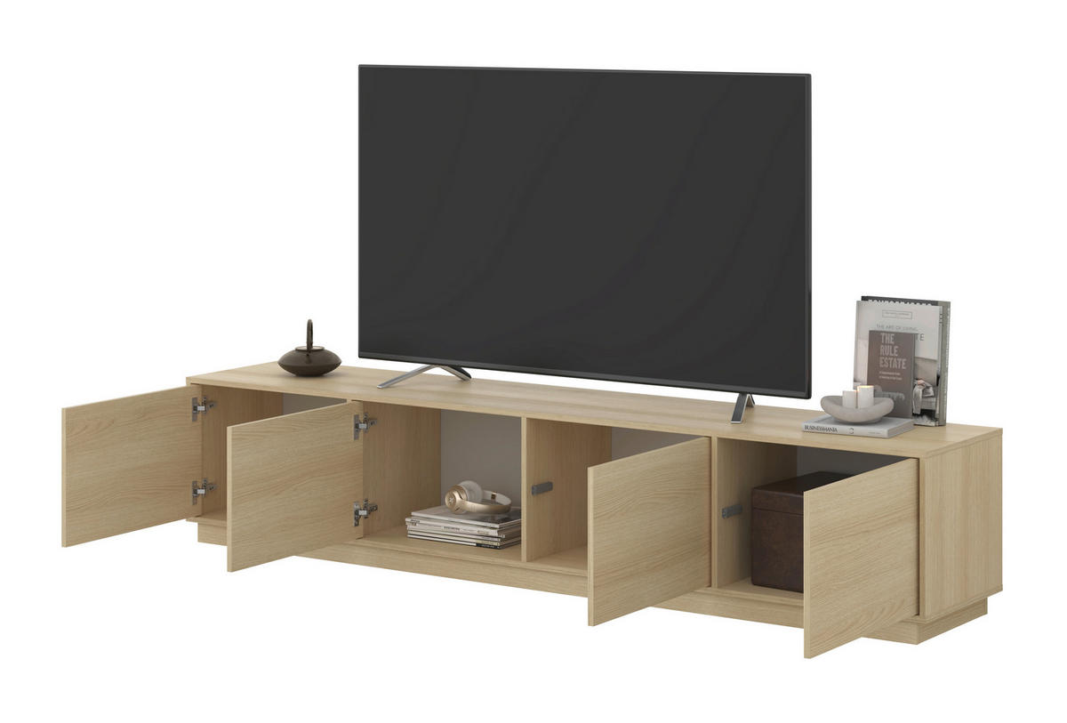 LOWBOARD Japandi  in 220,5/45/39 cm  - Eichefarben, Design, Holzwerkstoff (220,5/45/39cm) - MID.YOU