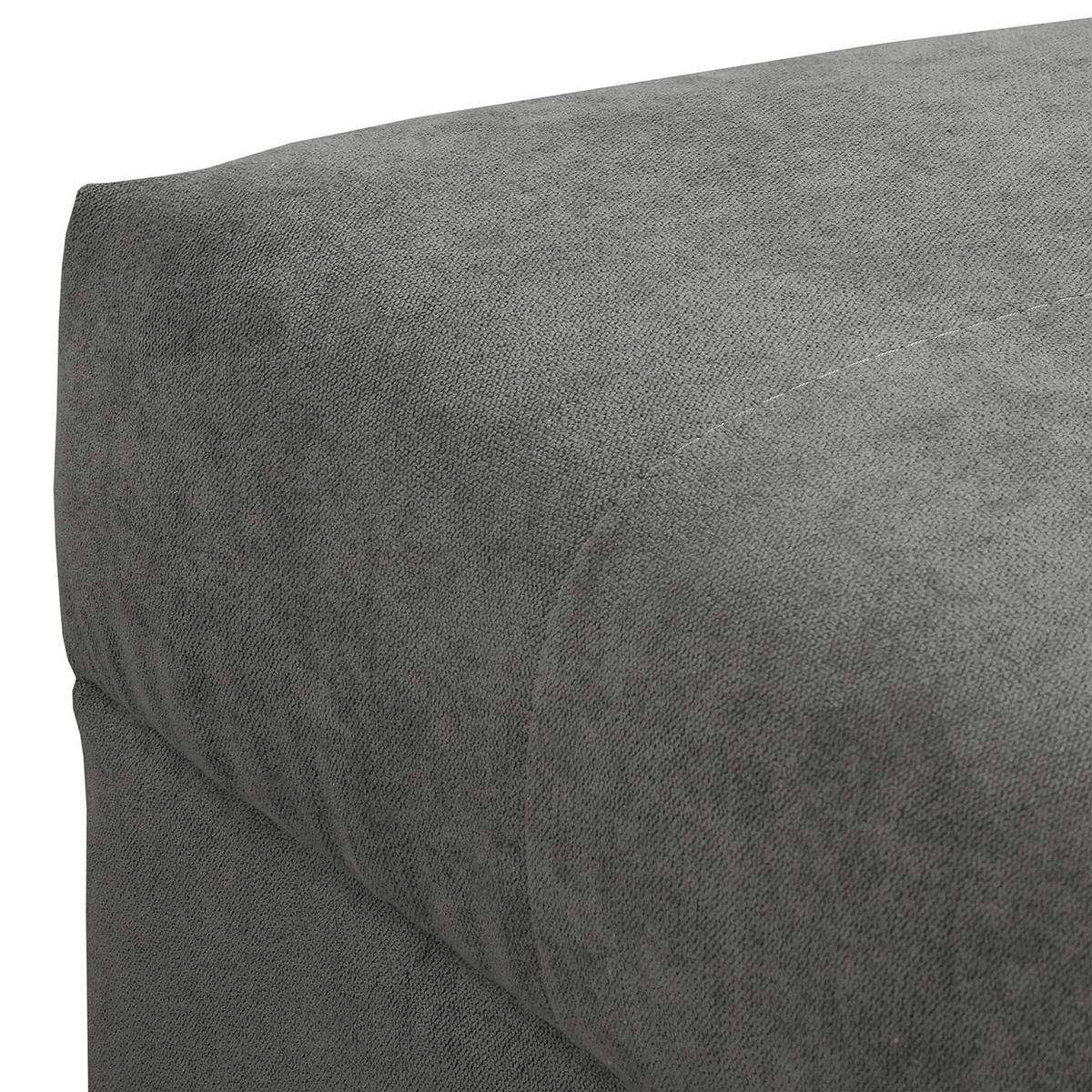 ECKSOFA inkl. Hocker Ariella Dunkelgrau Mikrofaser  - Dunkelgrau/Naturfarben, Design, Holz/Textil (161/231cm) - Livetastic