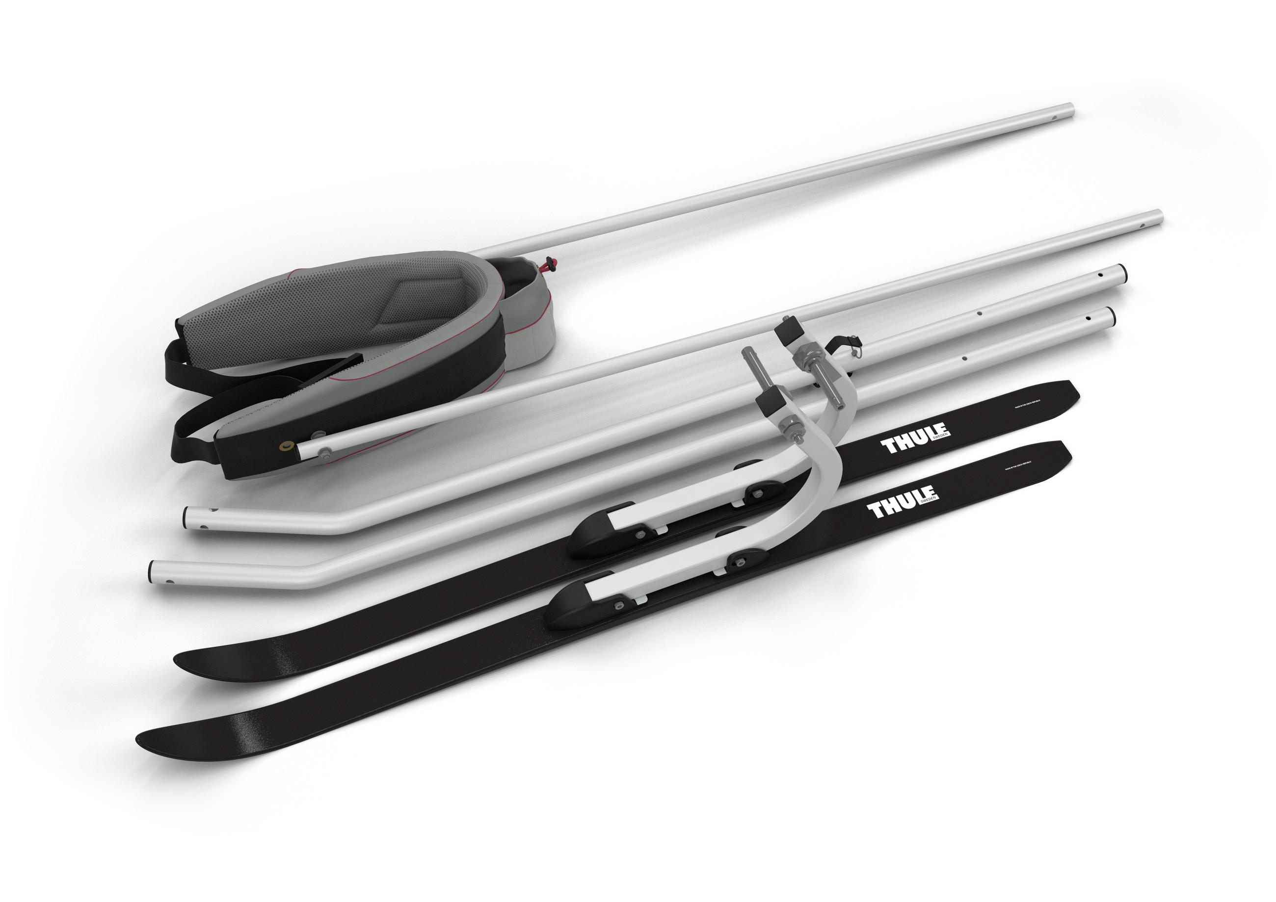 SKILANGLAUF-SET Chariot  - Schwarz/Alufarben, Basics, Metall - Thule