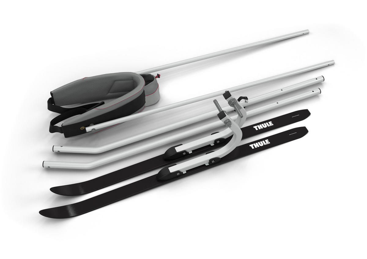 SKILANGLAUF-SET Chariot  - Schwarz/Alufarben, Basics, Metall - Thule