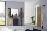 WANDSPIEGEL Kerneiche Anthrazit, Eichefarben  - Eichefarben/Anthrazit, Natur, Glas/Holz (117,5/79/22cm) - Valnatura
