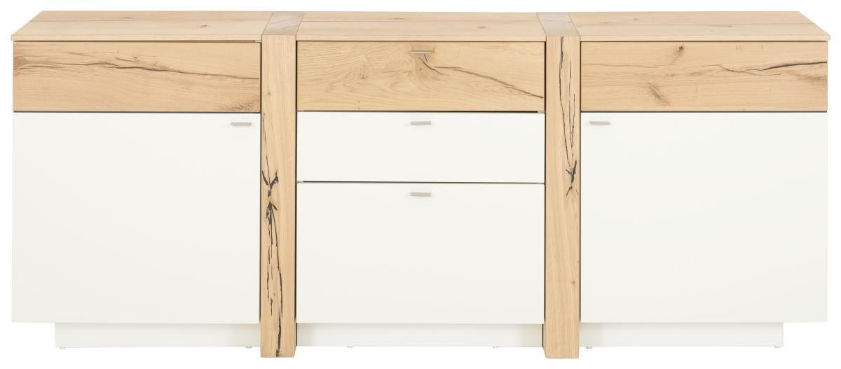 SIDEBOARD  in 196/78/43 cm  - Edelstahlfarben/Eichefarben, Design, Holz/Holzwerkstoff (196/78/43cm) - Venjakob