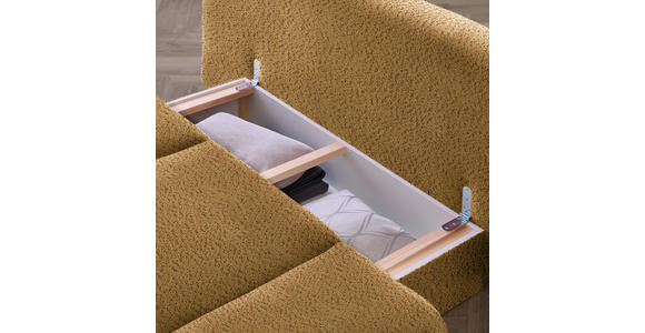 SCHLAFSOFA in Chenille Birkefarben - Birkefarben/Schwarz, MODERN, Holz/Textil (212/89/102cm) - Dieter Knoll