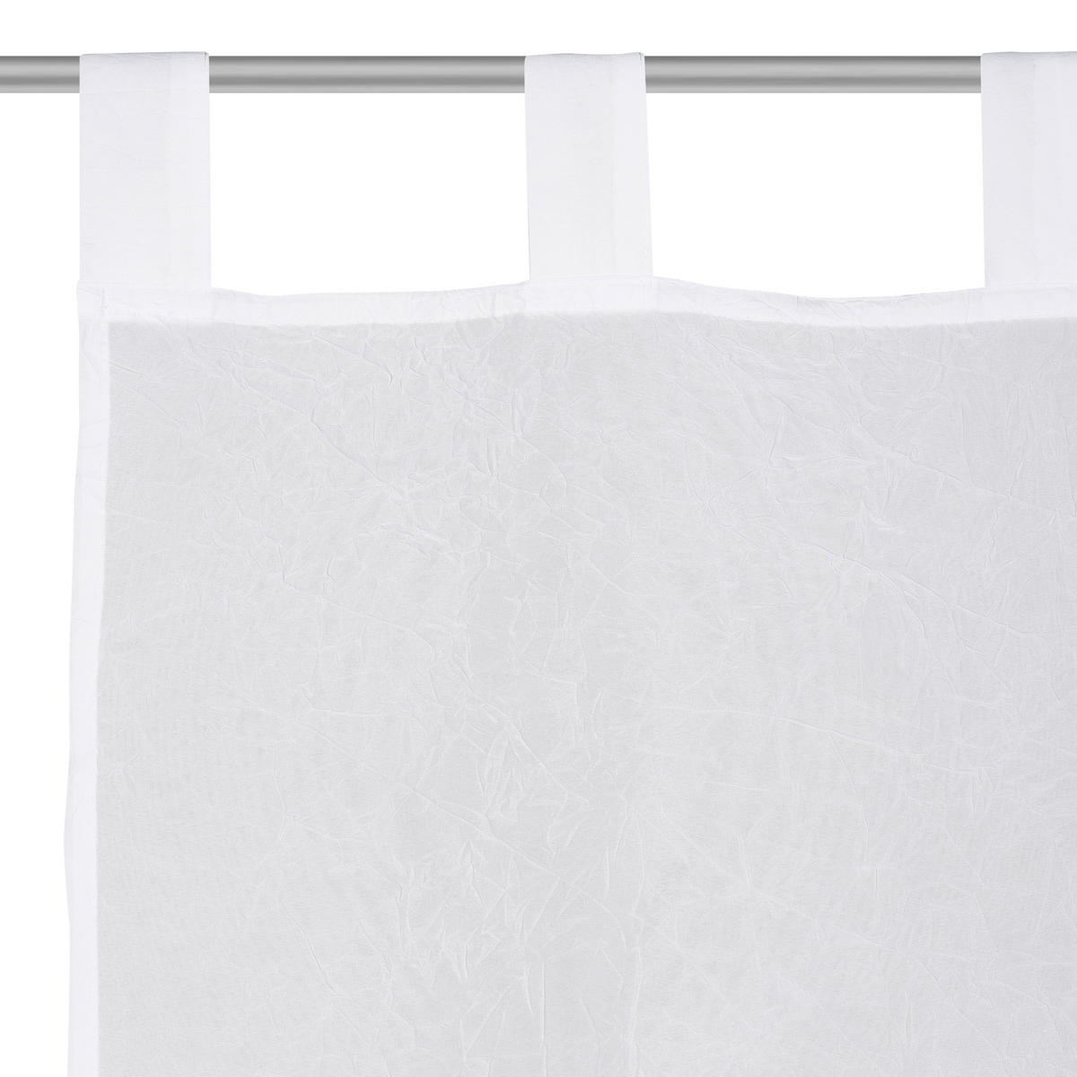 ZAVESA SA PETLJAMA ZA KAČENJE bela - bela, Dizajnerski, tekstil (135/245cm) - Boxxx