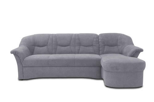 ECKSOFA Dunkelgrau Mikrofaser  - Dunkelgrau/Schwarz, KONVENTIONELL, Kunststoff/Textil (232/146cm) - MID.YOU