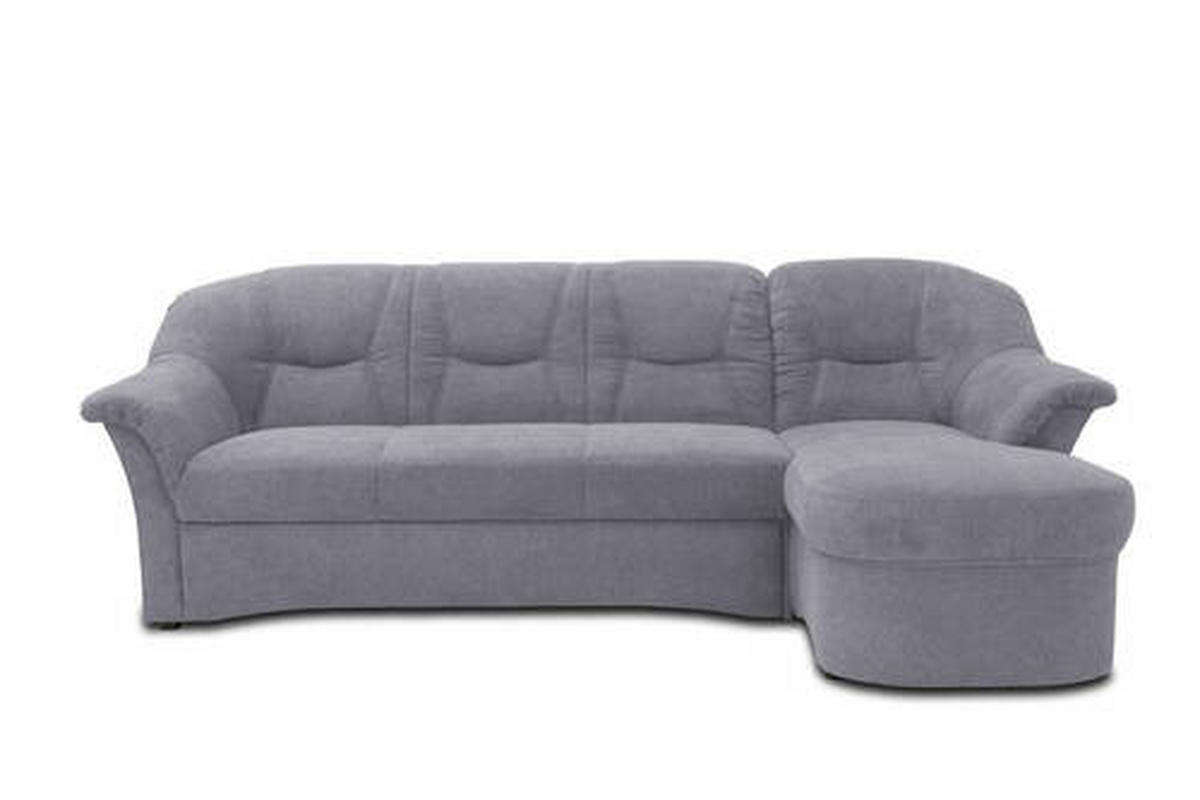 ECKSOFA Dunkelgrau Mikrofaser  - Dunkelgrau/Schwarz, KONVENTIONELL, Kunststoff/Textil (232/146cm) - MID.YOU