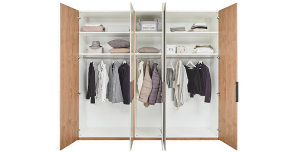 DREHTÜRENSCHRANK  in Taupe, Eichefarben  - Taupe/Eichefarben, KONVENTIONELL, Holz/Holzwerkstoff (250/229/59cm) - Dieter Knoll