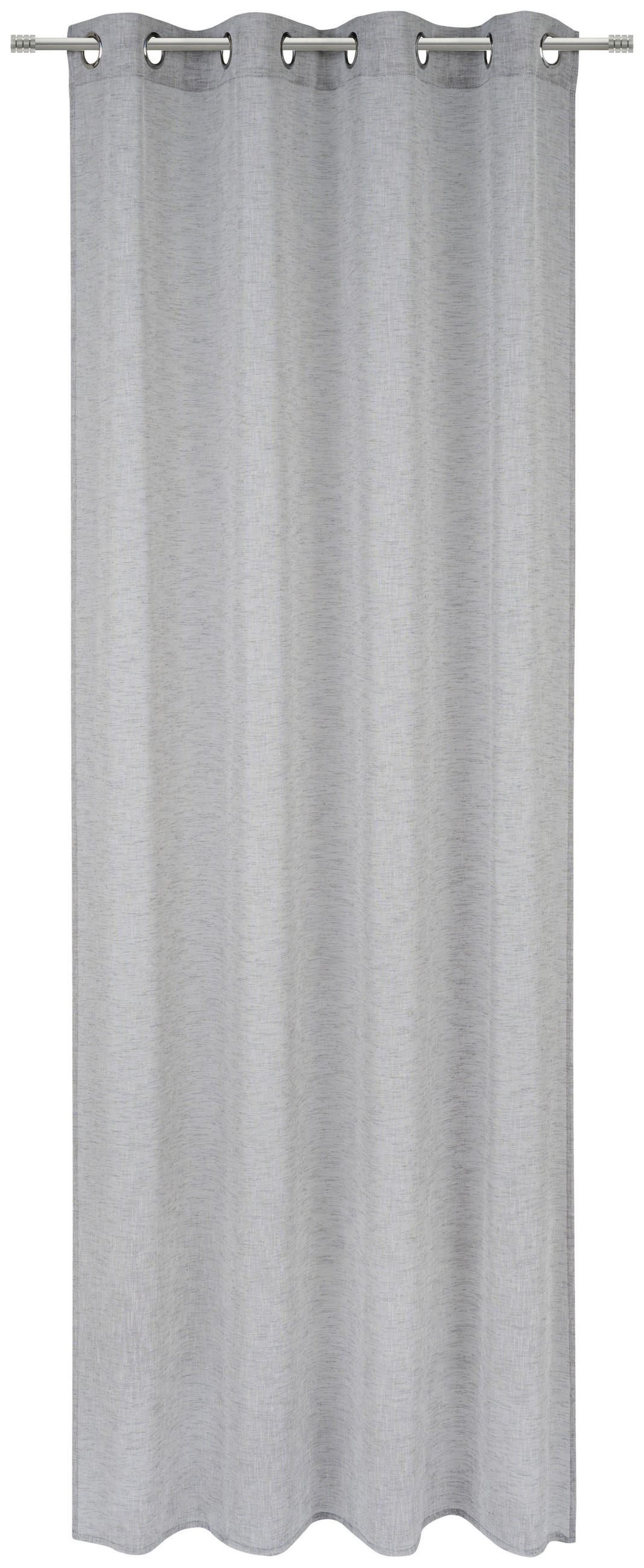 ZÁVES S OČKAMI, polopriehľadné, 140/245 cm - sivá, Basics, textil (140/245cm) - Esposa