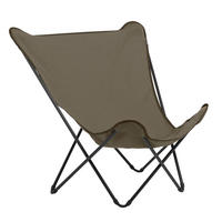 ZAHRADNÍ RELAXAČNÍ ŽIDLE, kov - šedavě hnědá, Basics, kov/textil (87/83/91cm) - Lafuma Mobilier