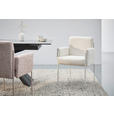 ARMLEHNSTUHL  in Eisen Webstoff  - Beige, Design, Textil/Metall (62/86/63cm) - Novel