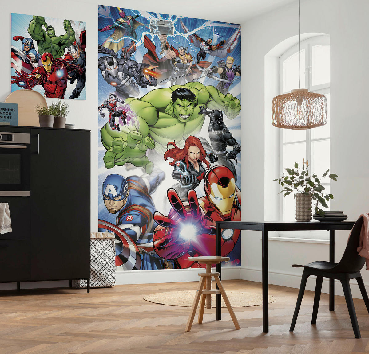 FOTOTAPETE AVENGERS PROTECT  - Naturfarben, Design, Textil (150/250cm) - Marvel
