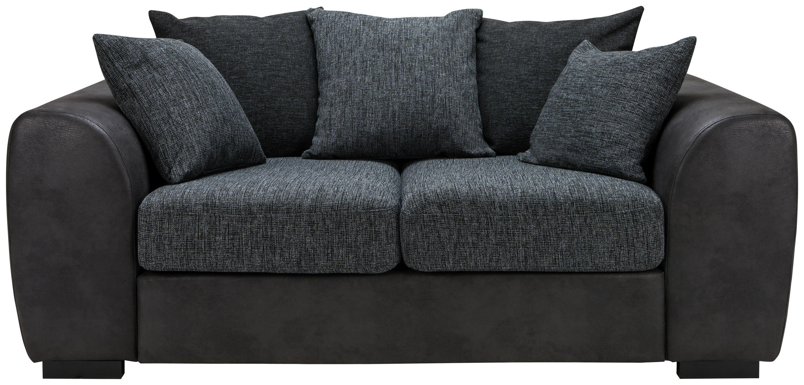 2-SITS SOFFA i trä, textil antracit, grå  - svart/grå, Klassisk, trä/textil (192/85/100cm) - Carryhome