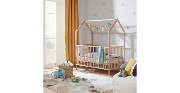 GITTERBETT EMMA 144/75/161 cm - Buchefarben, Trend, Holz (144/75/161cm) - My Baby Lou