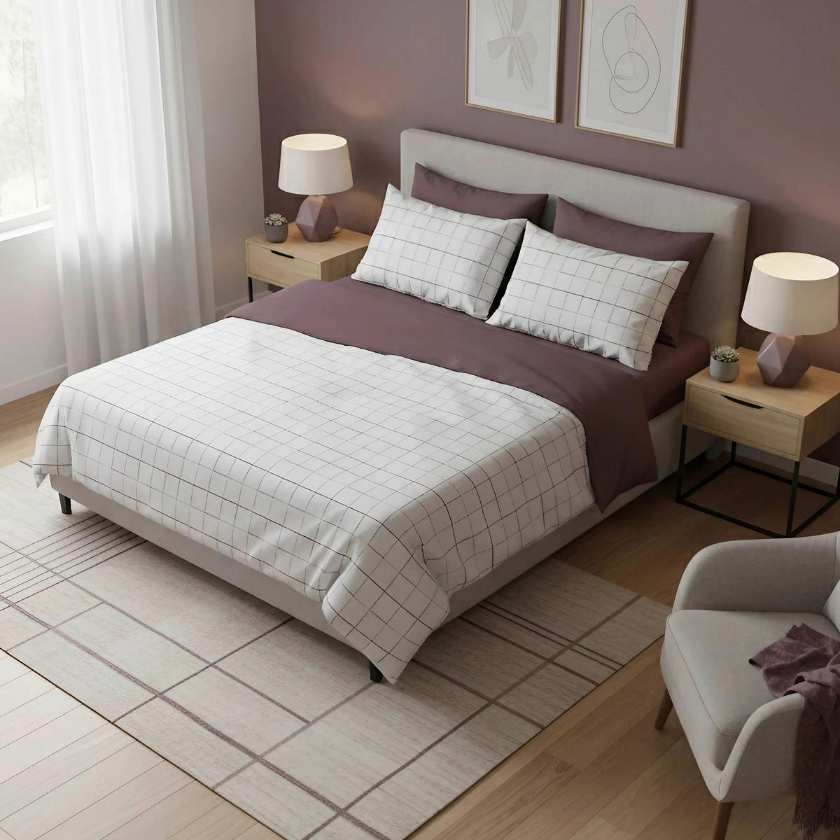 BETTWÄSCHE 155/220 cm  - Multicolor/Weiß, Basics, Textil (155/220cm)