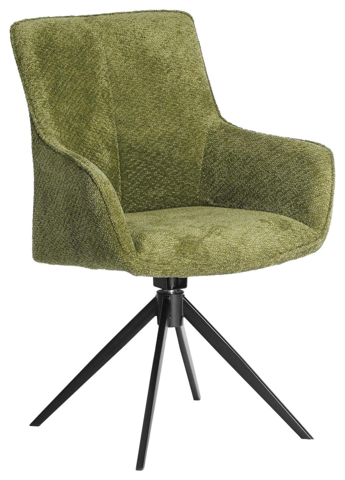 ARMLEHNSTUHL  in Eisen Webstoff  - Schwarz/Grün, Design, Textil/Metall (64/88/60cm) - Novel