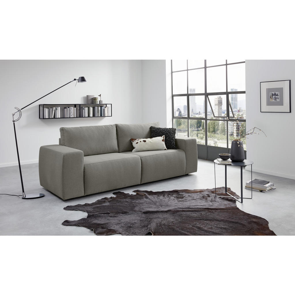 Thumbnail - Looks by W.Joop 2-Sitzer-Sofa Looks II, Grau, Textil, Uni, 242x87x89 cm, Made in EU, Wohnzimmer, Sofas & Couches, Sofas,...